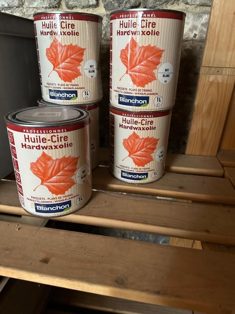 5x bidons de 1 litre d'huile-cire Blanchon, Enlèvement