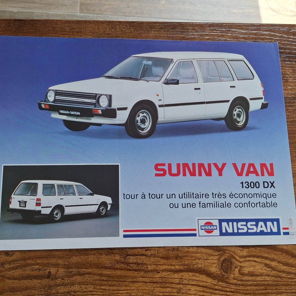 NISSAN  SUNNY  VAN  1300 DX  12/83, Ophalen of Verzenden, Nieuw, Nissan