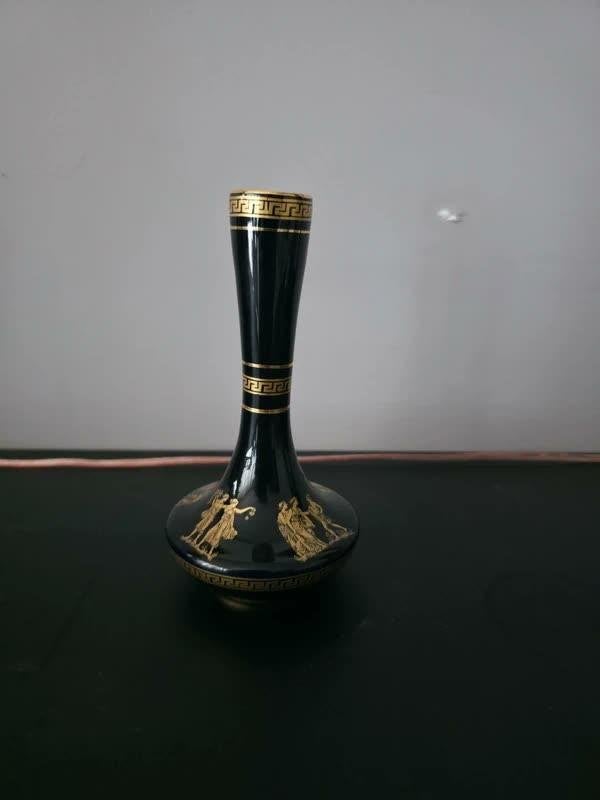 Vintage Griekse handgemaakte vaas 24K goud, Enlèvement ou Envoi