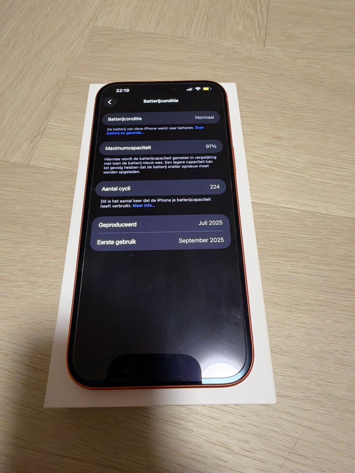 Batterie à 97% pour iPhone 17 Pro Max Cosmic orange 256 Gb, Télécoms, Enlèvement, Comme neuf, 256 GB, IPhone 17 Pro