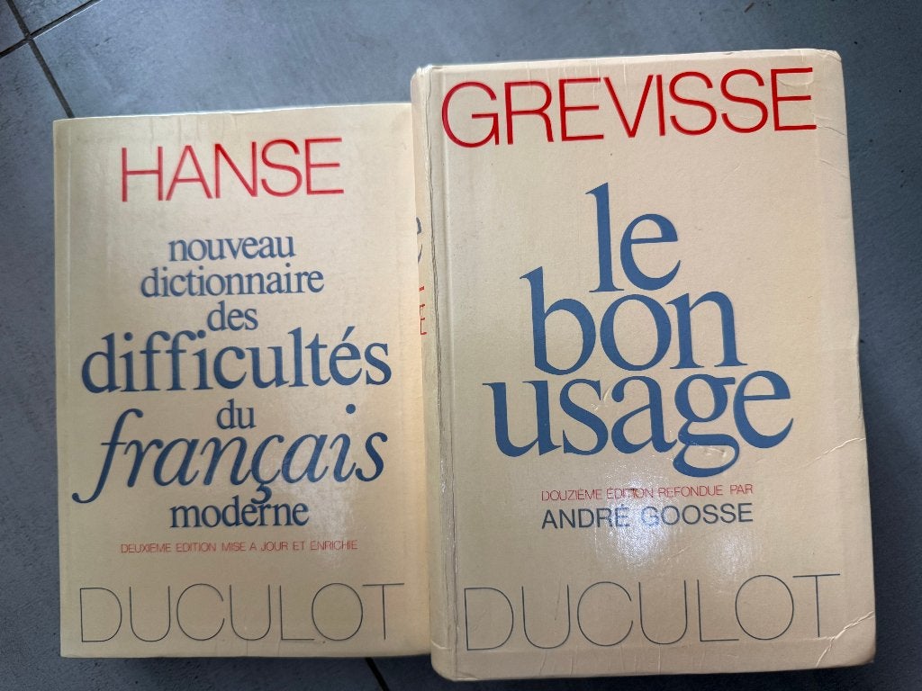 GREVISSE, Le bon usage, + HANSE,difficultés français,DUCULOT, Livres, Livres d'étude & Cours, Envoi