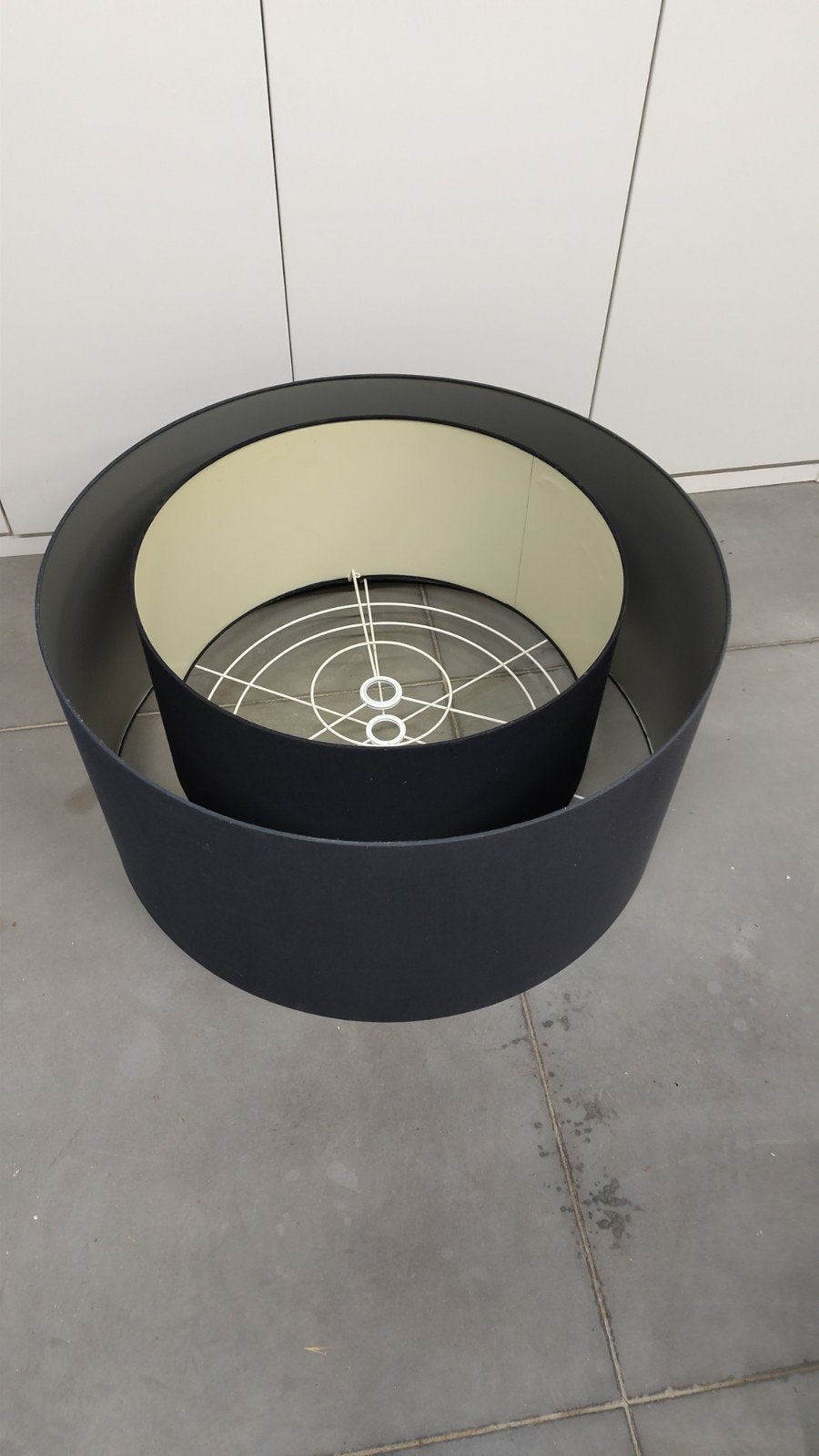 2 abat-jour noirs, 40 cm, Rond, Enlèvement, Utilisé