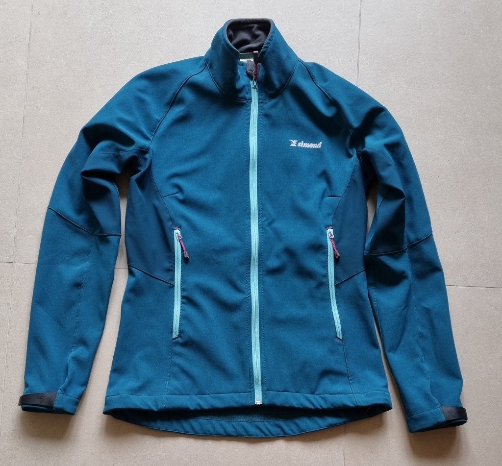 Softshell Oxylane Simond M Turquoise, Overige kleuren, Ophalen of Verzenden, Gedragen, Maat 38/40 (M)