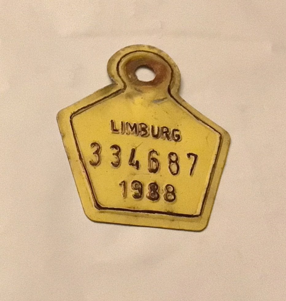 Plaque de vélo rétro Limburg 1988, Enlèvement ou Envoi, Autres types