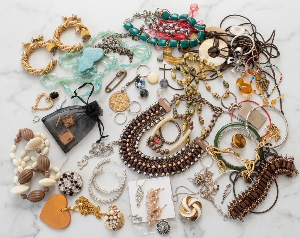 lot sieraden 06 ongeveer 750 gram, Ophalen of Verzenden, Zilver, Overige typen, Met edelsteen