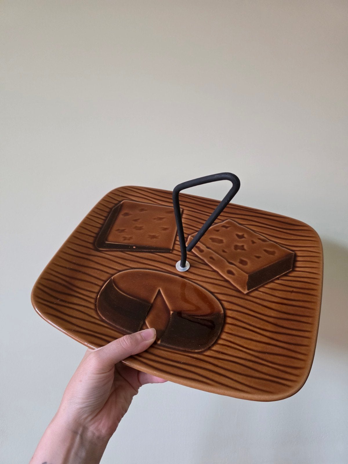 vintage kaasplank, Ophalen, Keramiek, Vintage, Zo goed als nieuw