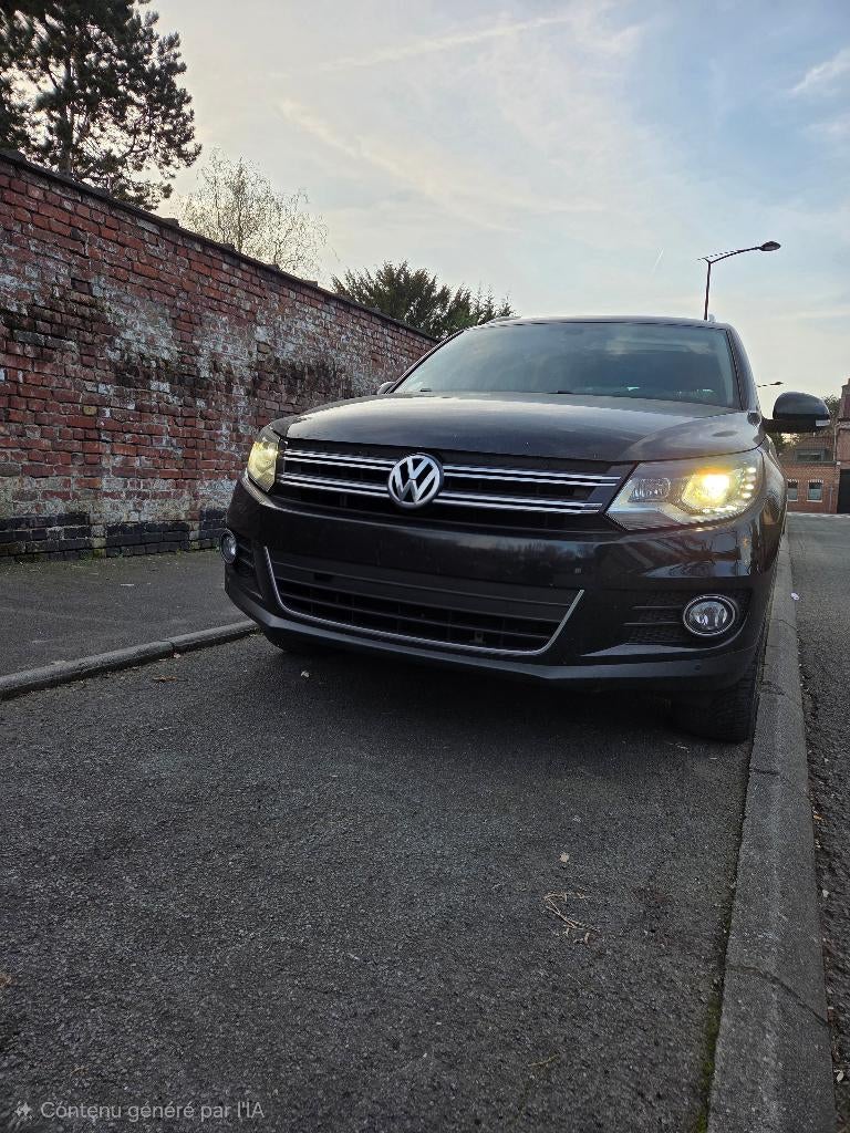 Tiguan 2.0 TDI DSG7, Zwart, 4 cilinders, Zwart, Leder