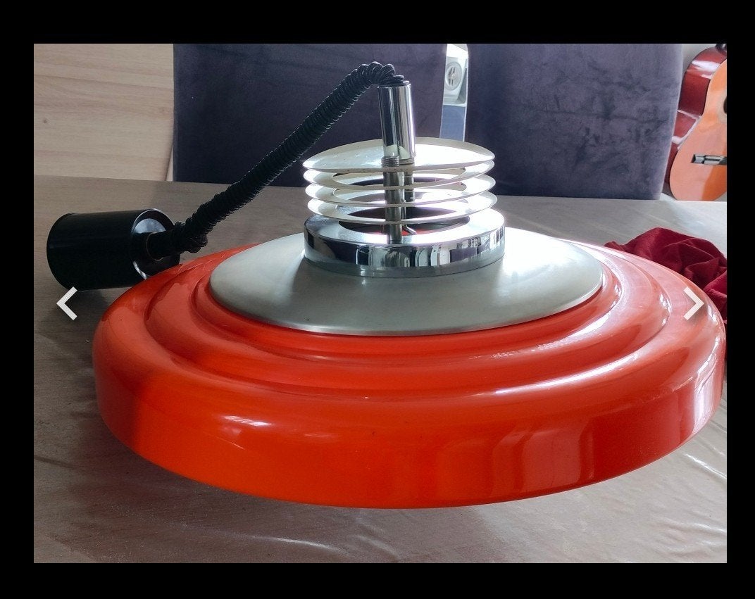 Prachtige Space Age '70 hanglamp, Ophalen of Verzenden, Gebruikt, Kunststof, Space Age années '70