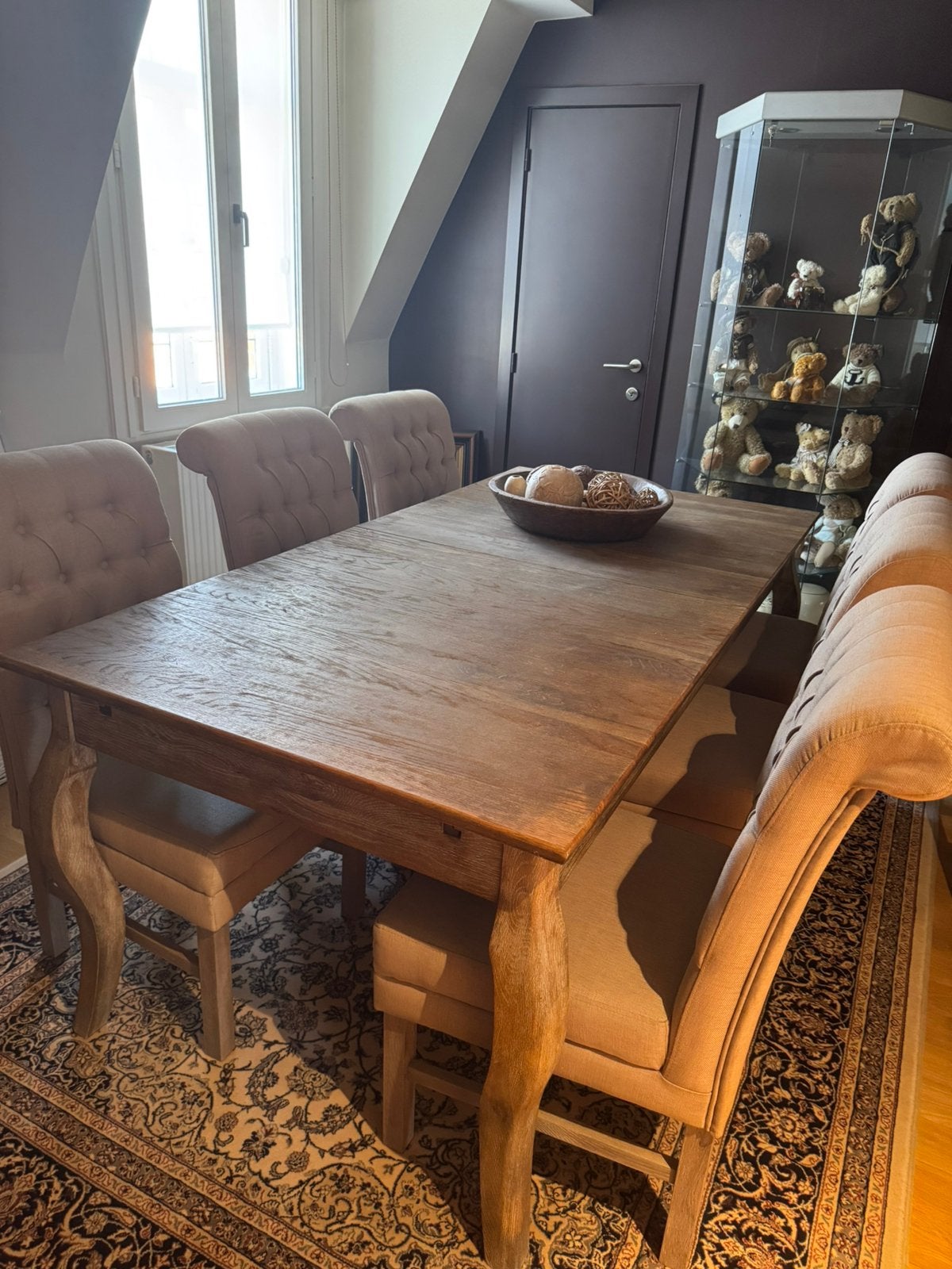 Prachtige eettafel,landelijke stijl,uitschuibaar,ZGAN!!, Huis en Inrichting, Tafels | Eettafels, Ophalen, 100 tot 150 cm, Vijf personen of meer