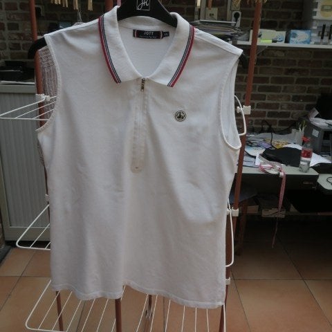 Poloshirt wit Jott mt XXL (tailleert 42-44), Enlèvement ou Envoi, Blanc, Jott, Taille 42/44 (L)