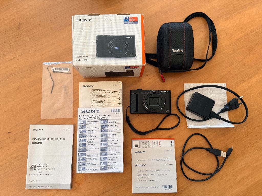 Sony Cyber-shot DSC-HX90V (als nieuw), Accu, Bluetooth, 18 megapixels, Ophalen of Verzenden
