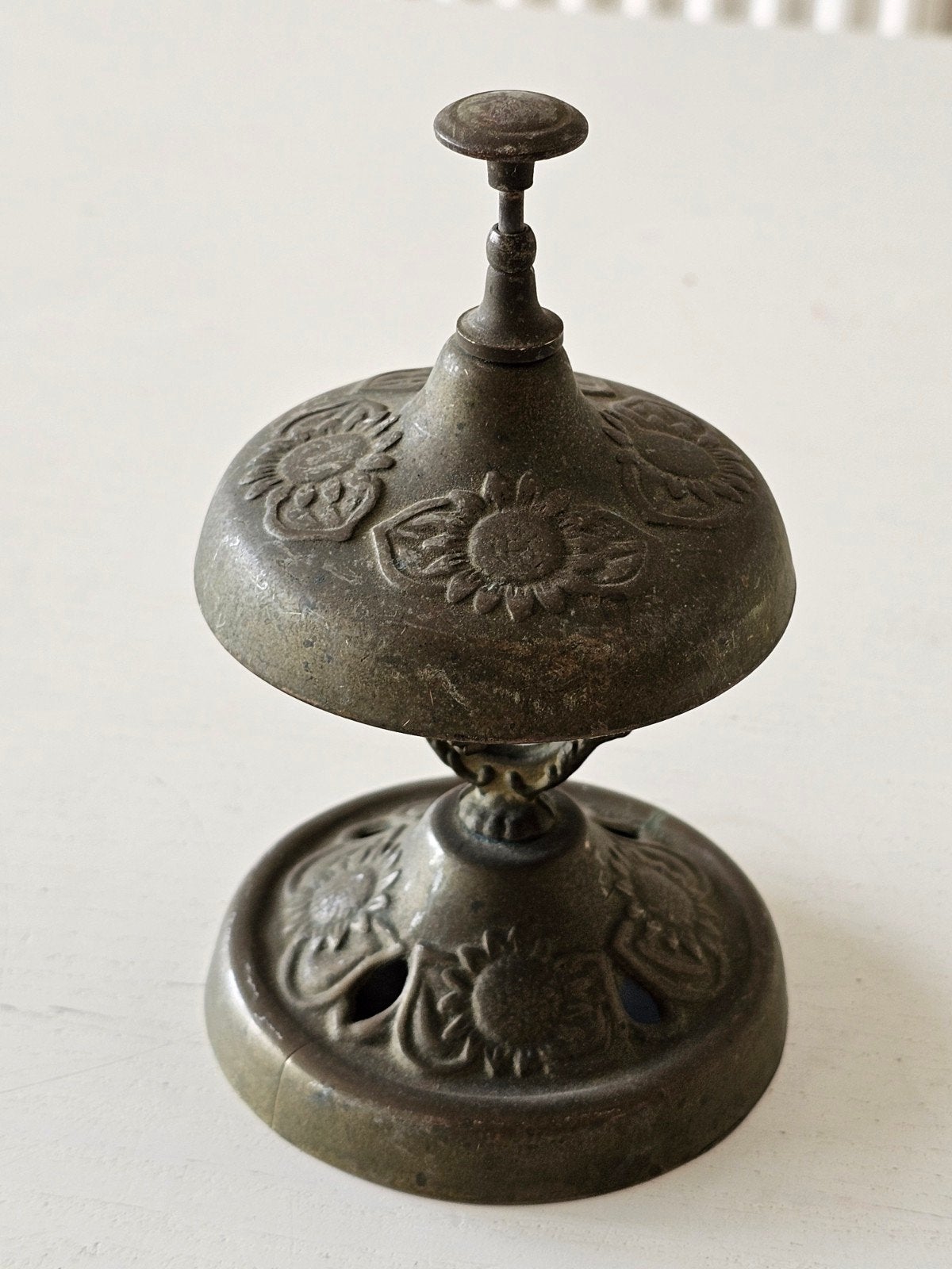 cloche de réception d'hôtel en laiton antique, Enlèvement ou Envoi