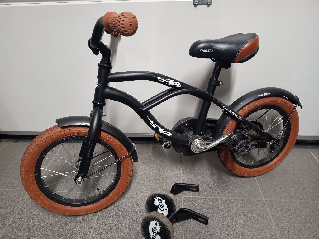 Kinderfiets 14inch, Fietsen en Brommers, Ophalen, Terugtraprem, Zijwieltjes, Gebruikt