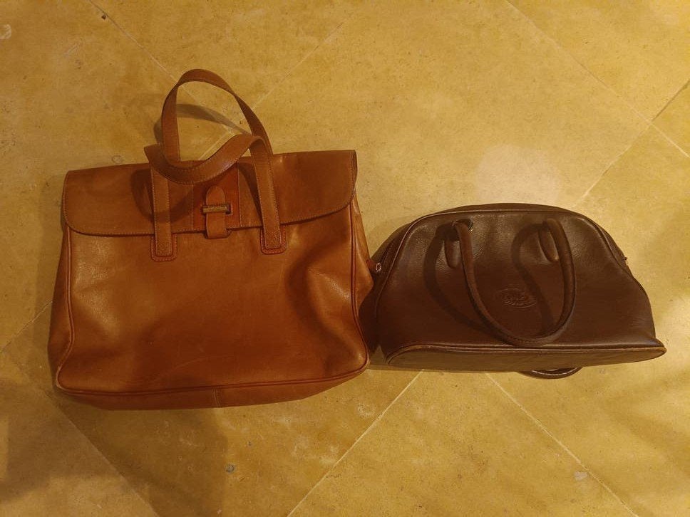 leren handtassen, Ophalen, Zo goed als nieuw, Bruin, Handtas