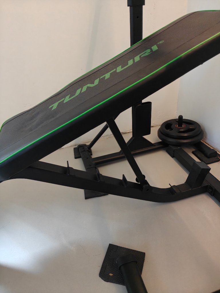 Home Gym Set Tunturi Verstelbare + Domyos Rack, 10kg+30kg, Ophalen, Zo goed als nieuw, Benen, Halterstangen