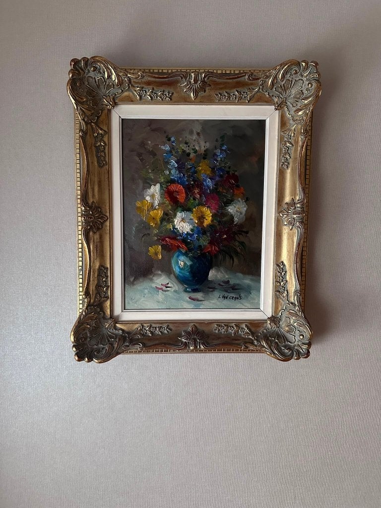 schilderij, Enlèvement, Fleurs