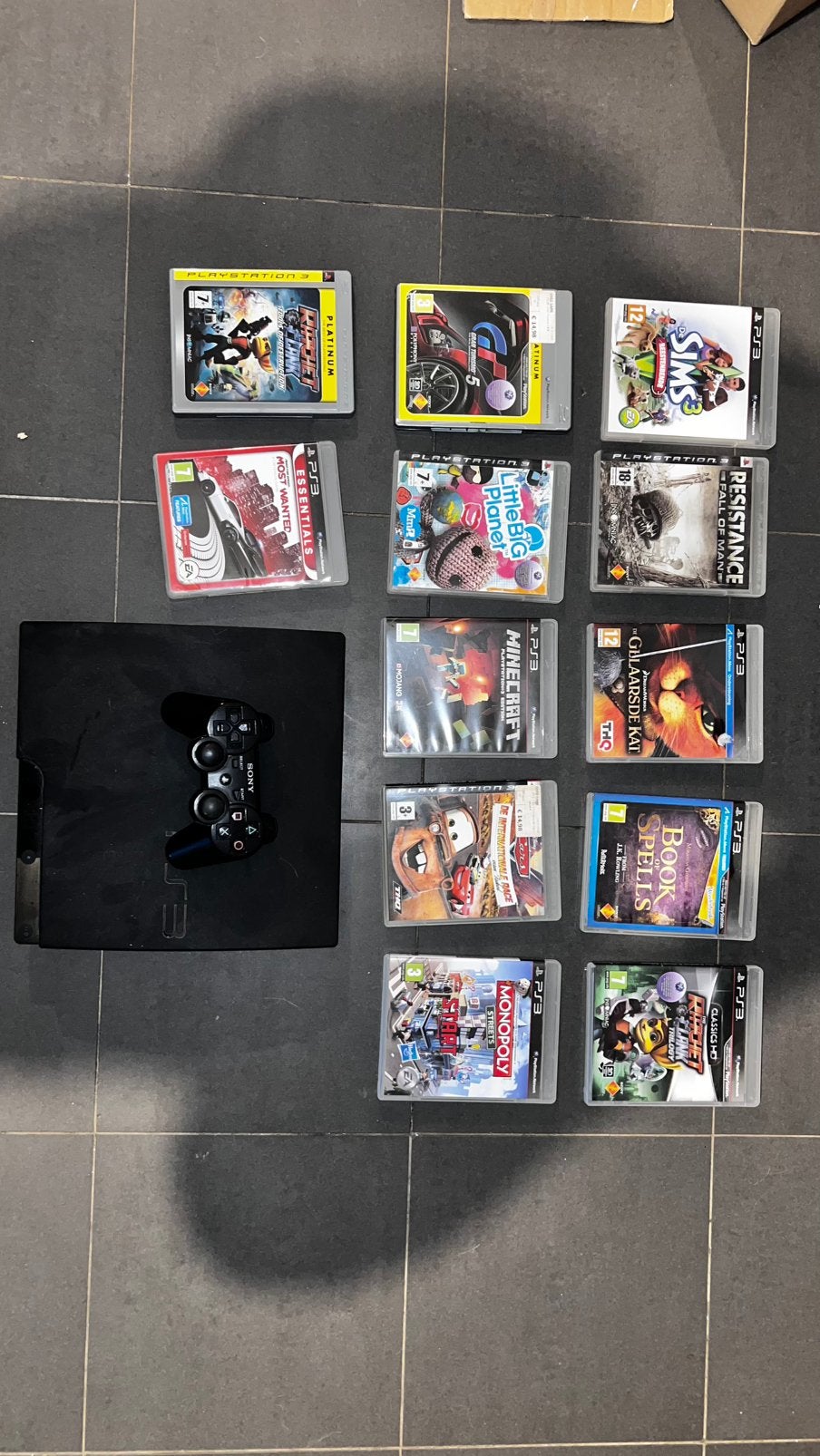 Playstation 3 with games, Games en Spelcomputers, Spelcomputers | Sony PlayStation 3, Ophalen, Phat, Met 1 controller, Gebruikt