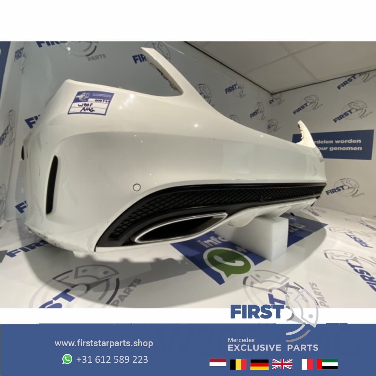 W205 AMG ACHTERBUMPER Mercedes C Klasse 2014-2018 origineel, Autos : Pièces & Accessoires, Arrière, Utilisé, -, -