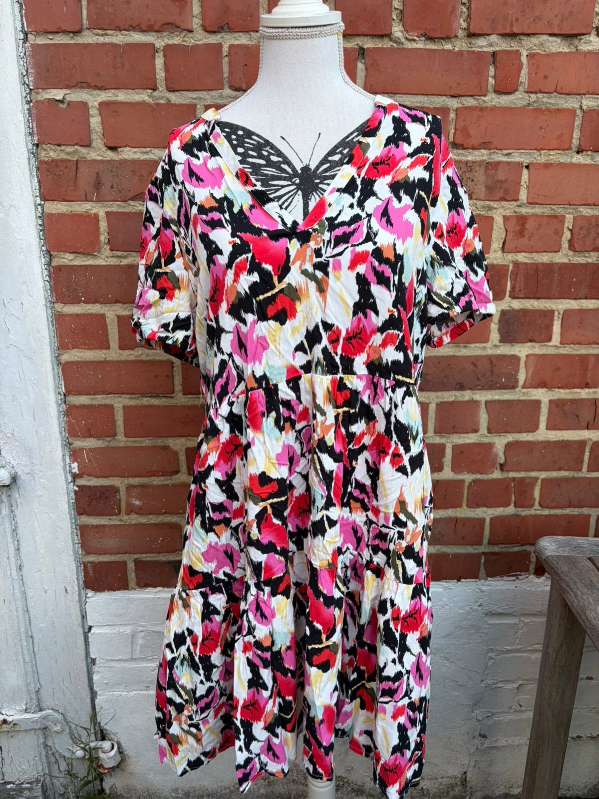 Fleurige jurk, large, only, Kleding | Dames, Meerkleurig, Maat 42/44 (L), Ophalen of Verzenden, Zo goed als nieuw