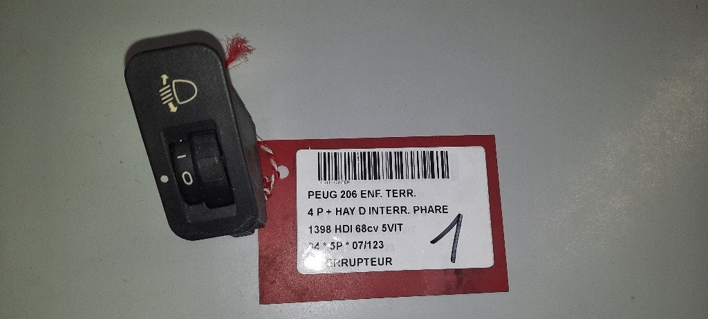 COMMUTATEUR Peugeot 206 (2A / C/H/J/S) (01-1998/12-2012), Autos : Pièces & Accessoires, Tableau de bord & Interrupteurs, Peugeot