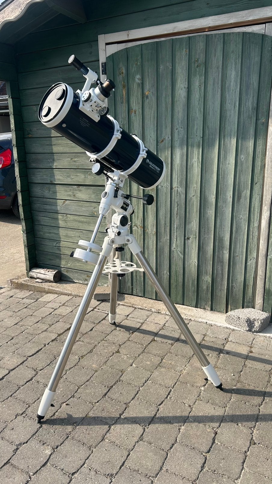 Celestron Omni XLT 150 – Newton 150/750 + monture CG-4, Télescope réflecteur (miroirs), Comme neuf, Avec trépied, Enlèvement