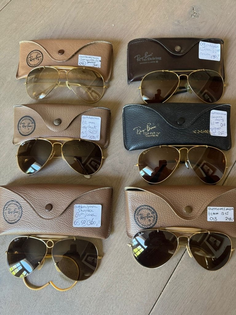 Vintage B&L Ray-Ban outdoorsman zonnebrillen diverse, Zonnebril, Overige kleuren, Ophalen of Verzenden, Zo goed als nieuw