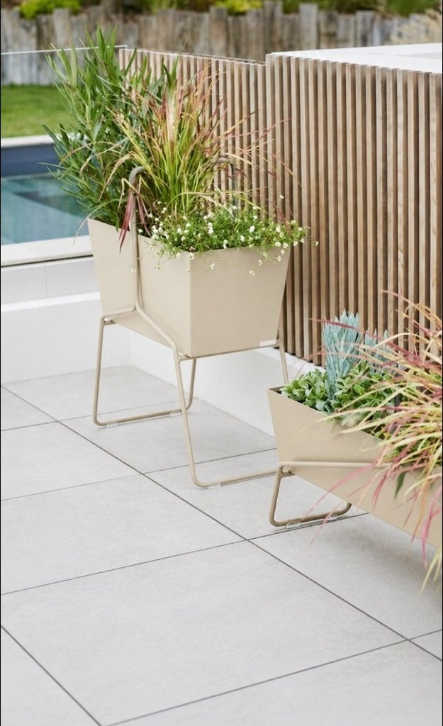 plantenbak Fermob hoog latte Beige, Tuin en Terras, Ophalen, Nieuw, Rechthoekig, Metaal