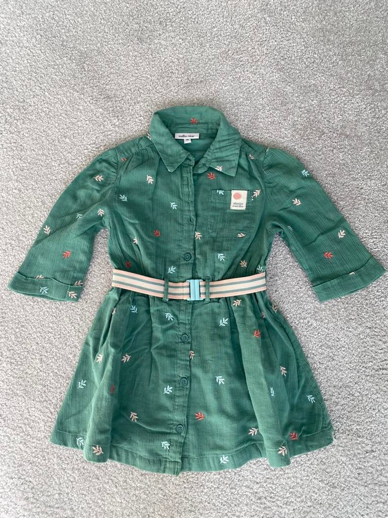 Groene zomerjurk Milla Star maat 98, Ophalen of Verzenden, Zo goed als nieuw, Meisje, Jurk of Rok
