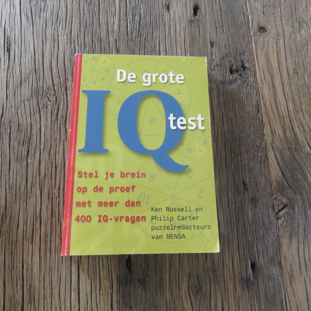 De Grote IQ test, Boeken, Ophalen of Verzenden