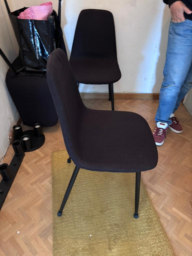 4 chaises modernes, Enlèvement ou Envoi, Comme neuf, Noir