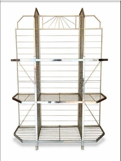 Etagère de boulangerie art déco métal chromé, Maison & Meubles, Armoires | Étagères, Enlèvement ou Envoi