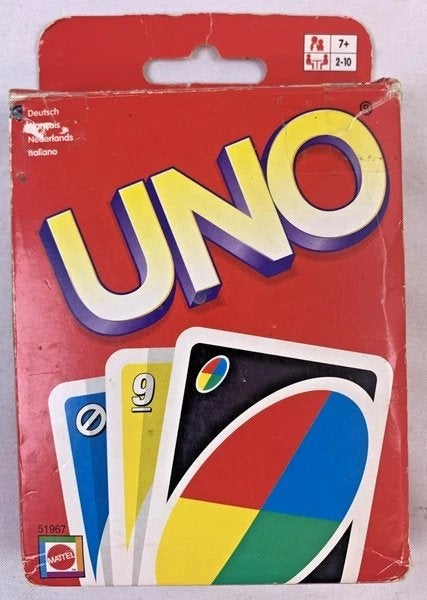 Jeu de cartes UNO Family Game Mattel 108 cartes Mattel 51967, Cinq joueurs ou plus, Envoi, Comme neuf, Mattel