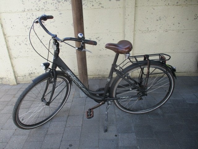 damesfiets oxford mat zwart classico negro met versnellingen, Ophalen, Zo goed als nieuw, Overige merken, (Extra) lage instap