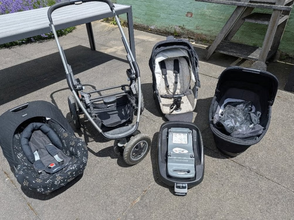 Buggy 3 in 1 Maxi cosi mura, Kinderen en Baby's, Ophalen, Gebruikt, Maxi-Cosi, Regenhoes