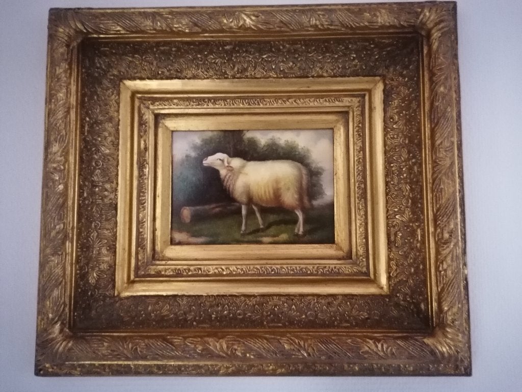 Schilderij schaap, Antiek en Kunst, Ophalen, Dieren, Paneel