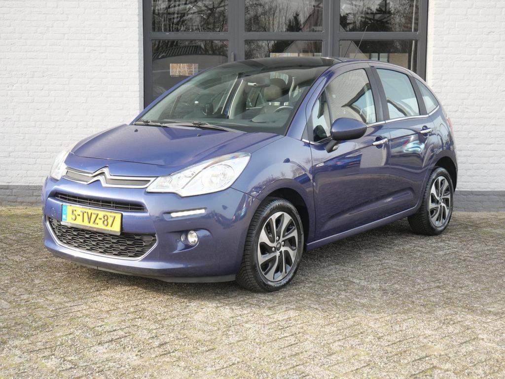 Citroen C3 1.2 VTi Exclusive 106.000km !!! Ecc Panorama dak, Zwart, Blauw, Bedrijf, Handgeschakeld