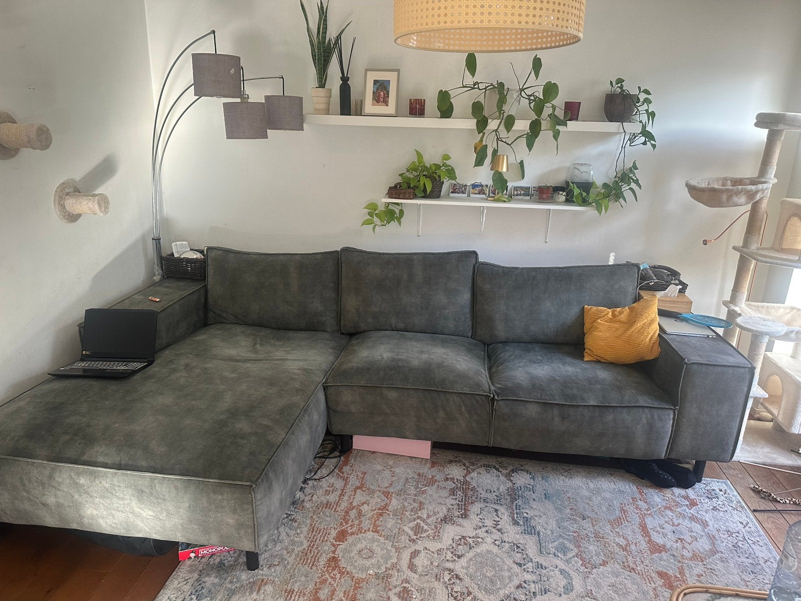 Sofa krasvrije stof (ideaal voor huisdieren), Huis en Inrichting, Zetels | Complete zithoeken, Ophalen, Zo goed als nieuw, Stof