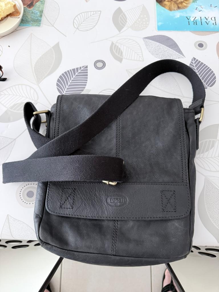 Sac à bandoulière cuir véritable Fossil, Enlèvement, Comme neuf, Cuir