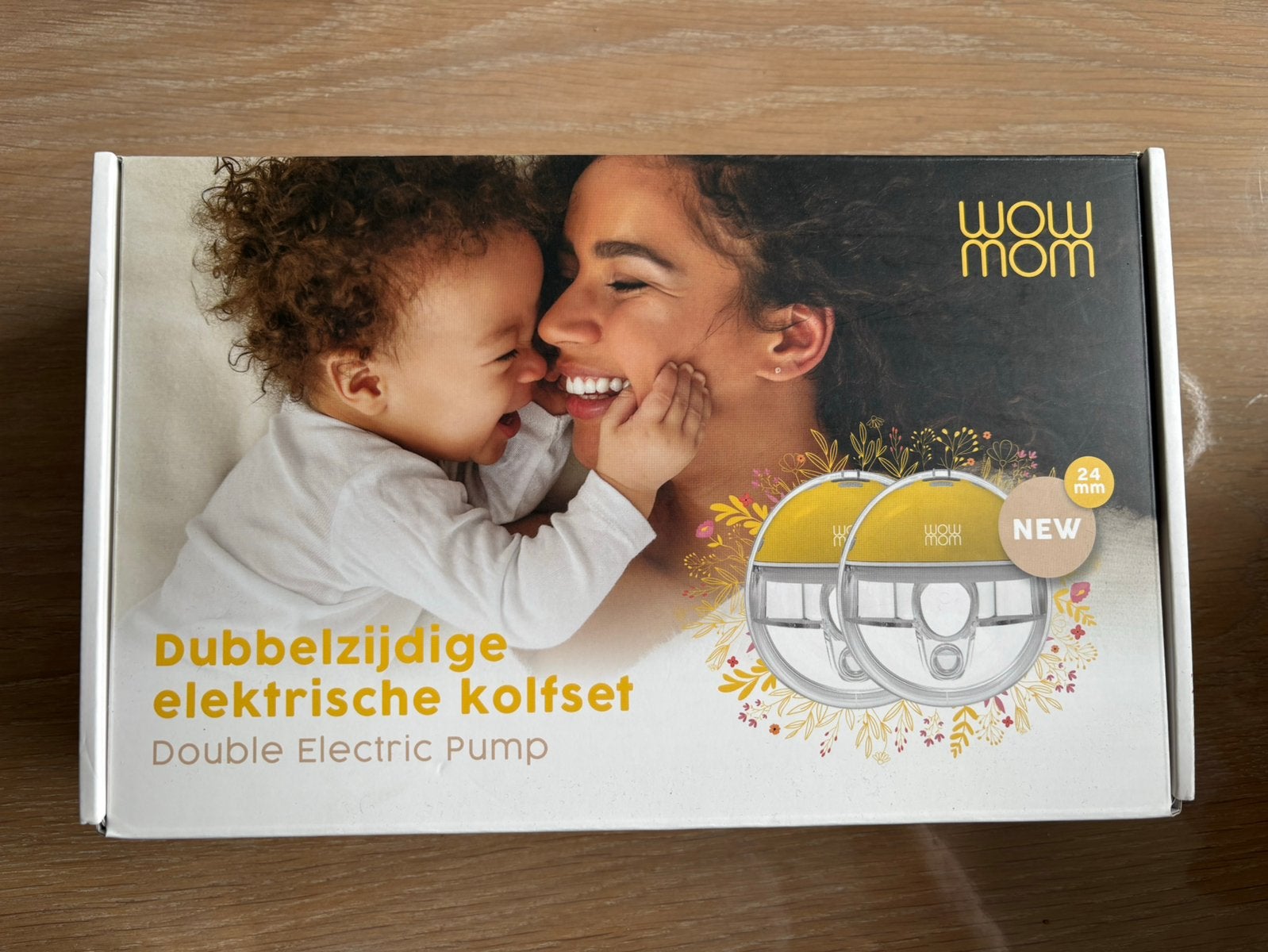 Dubbele handsfree kolf wowmom, Ophalen, Gebruikt