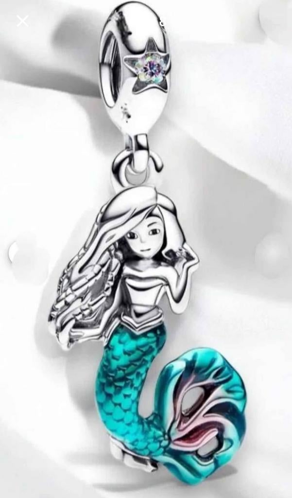 Lot de 2 charmes " petite Sirène " Pandora Disney, Bijoux, Sacs & Beauté, Bracelets à breloques, Pandora