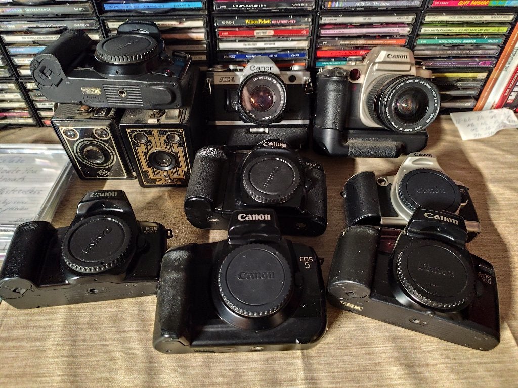 Foto toestellen (verzameling), Enlèvement ou Envoi, Utilisé, Reflex miroir, Canon