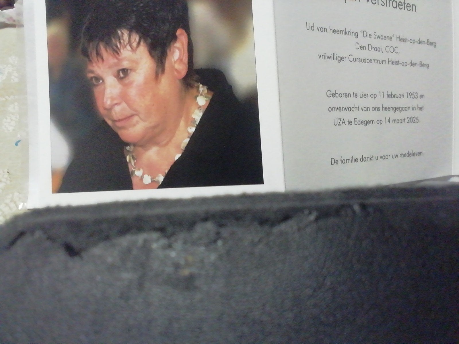 bidprentje van Lilian Verstraeten, Ophalen of Verzenden, Bidprentje