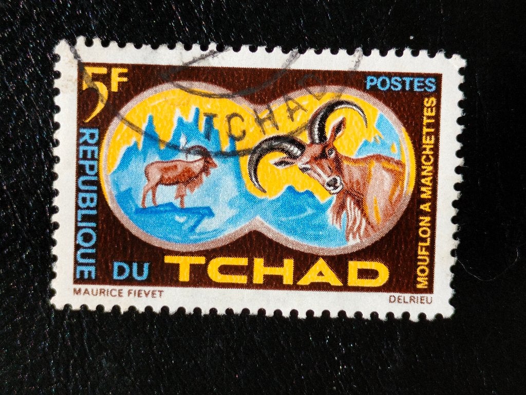 Tchad 1965 - animaux sauvages - Mouflons à manchettes, Envoi, Autres pays, Affranchi