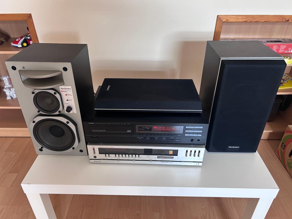 yamaha cd technics receiver+baffles, Ophalen, Gebruikt