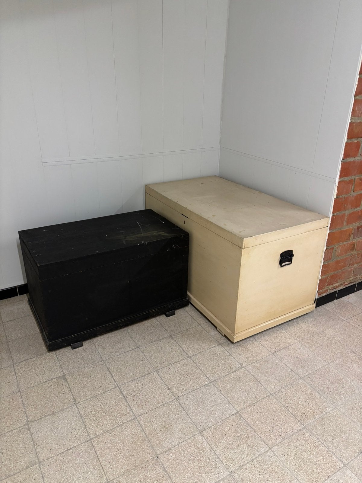 2 houten koffers, Handtassen en Accessoires, Koffers, Ophalen, Zo goed als nieuw