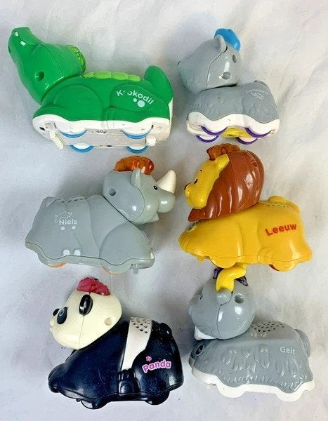 VTech Zoef Zoef Dieren Panda krokodil neushoorn geit leeuw, Verzenden, Zo goed als nieuw, 6 maanden tot 2 jaar