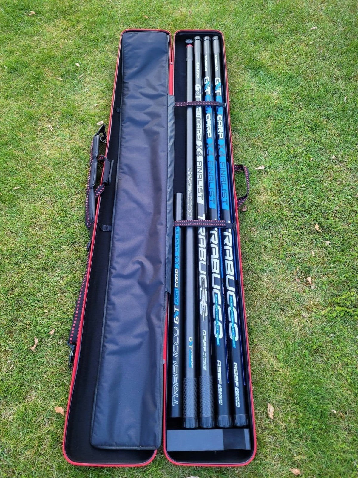 trabucco finalist 11.5m met extentions en 3 topkits, Ophalen