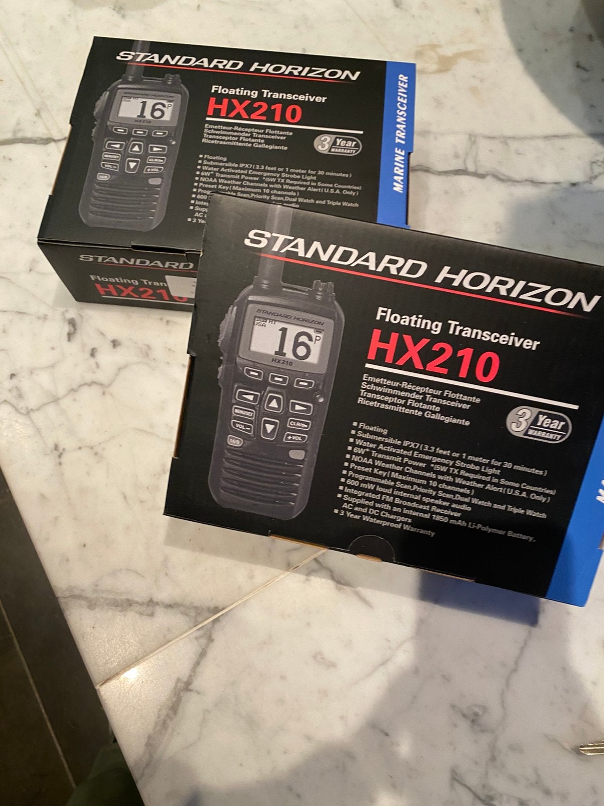 Marifoon Standard Horizon HX210E, Telecommunicatie, Met broekklem, 5 tot 15 km, Nieuw, Ophalen of Verzenden
