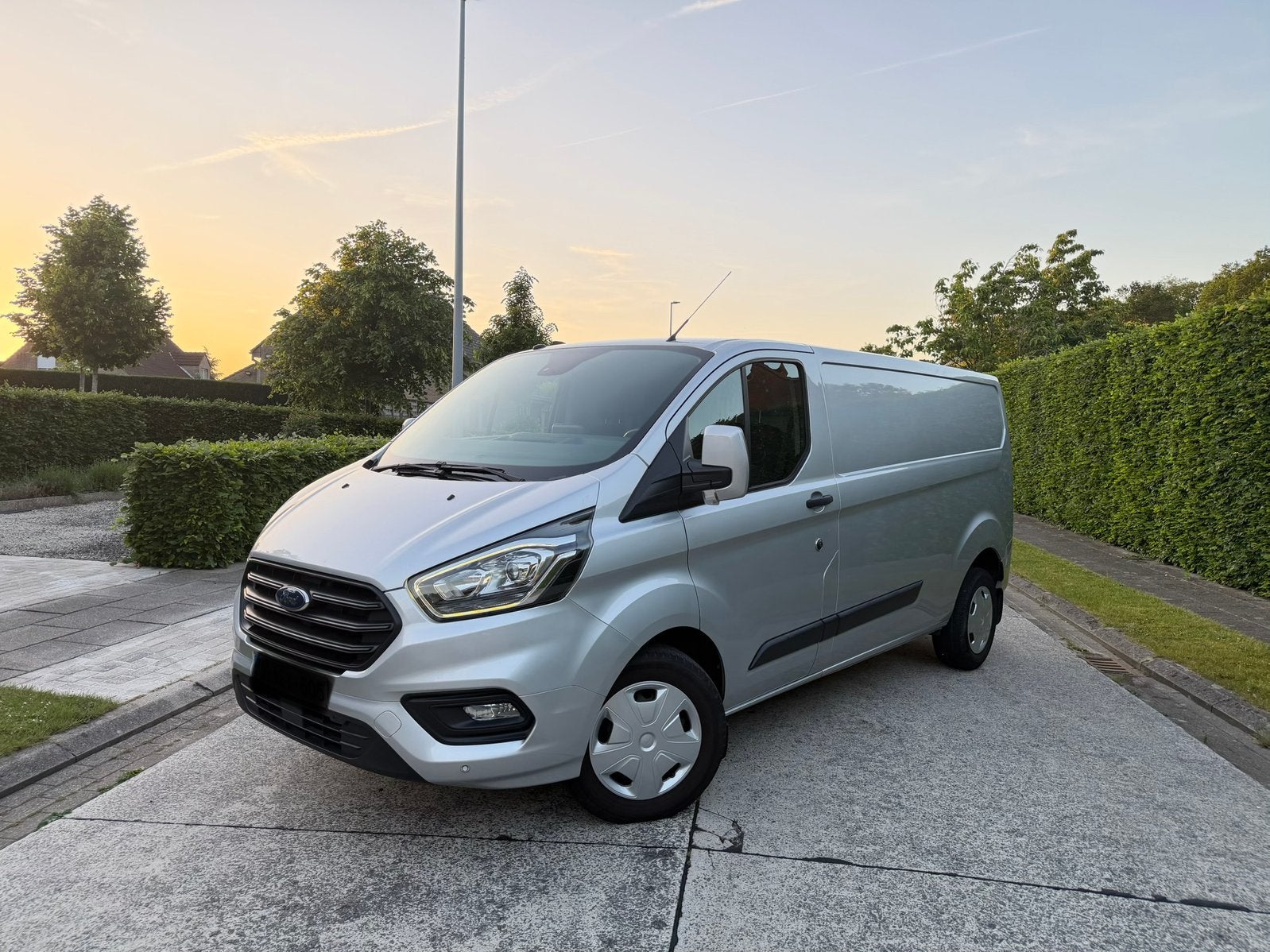 Ford Transit Custom L2 95.000 km, Bluetooth, Argent ou Gris, Achat, Euro 6