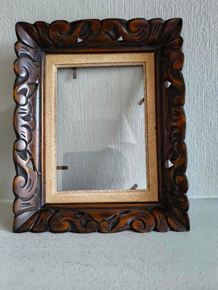Vintage houten lijst, Huis en Inrichting, Woonaccessoires | Lijsten, Ophalen of Verzenden